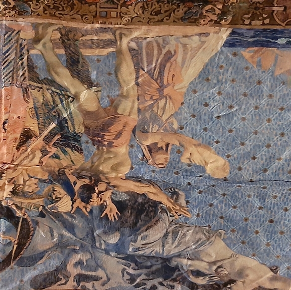 100%SILK LADIES SCARF. SZ::72"L X.28"W.PANAMA1915 CANAL. ATLANTIC AND PACIFIC. - Picture 7 of 7